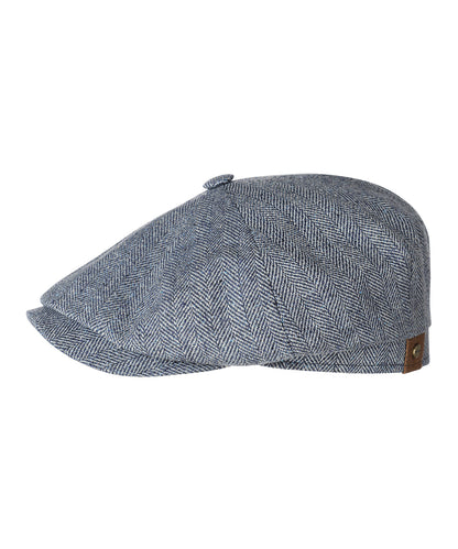 Hatteras Silk | Blauw herringbone