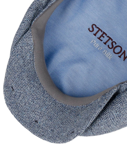 Hatteras Silk | Blauw herringbone