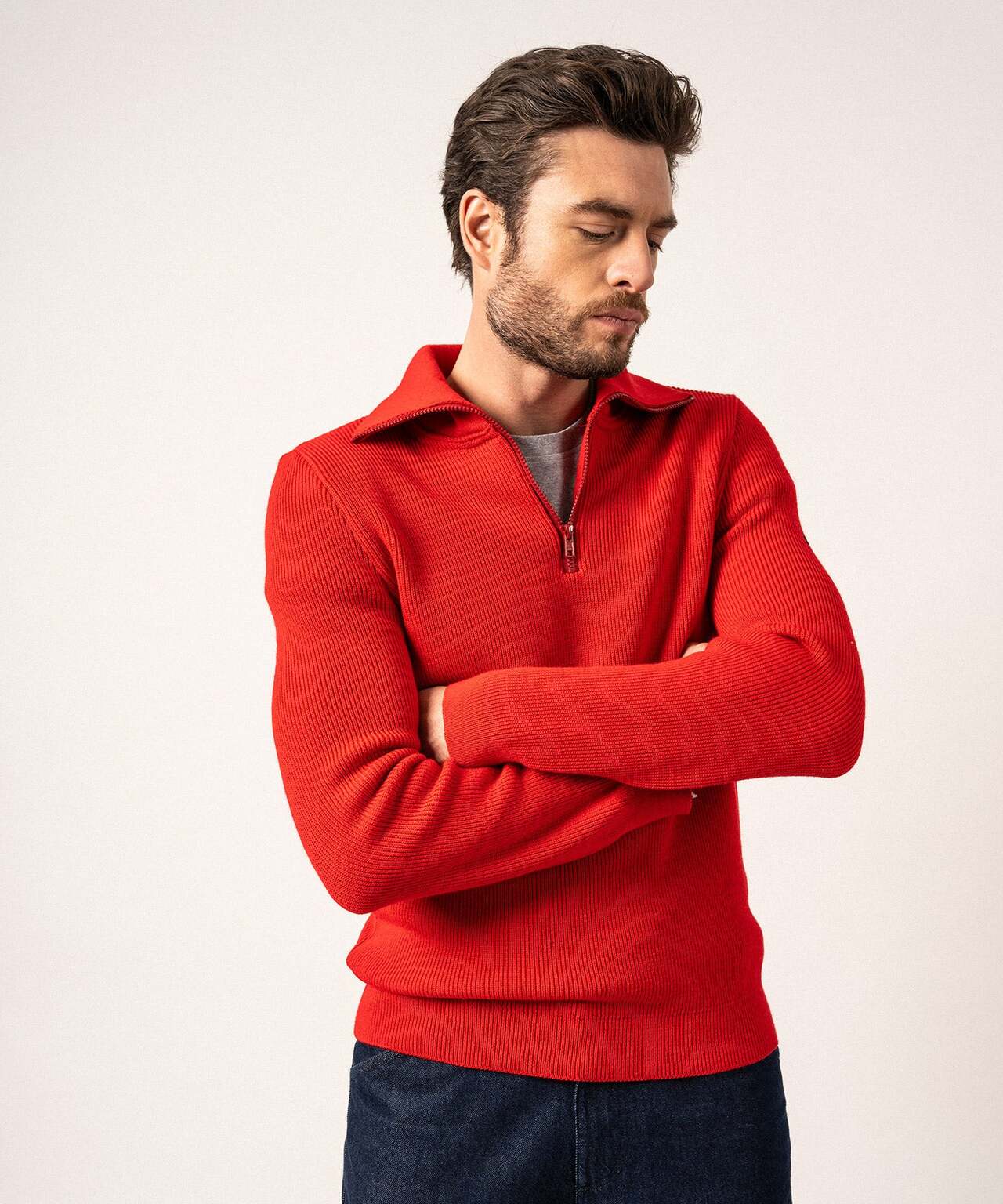 Saint James Skipper-Trikot Cotentin | Rot