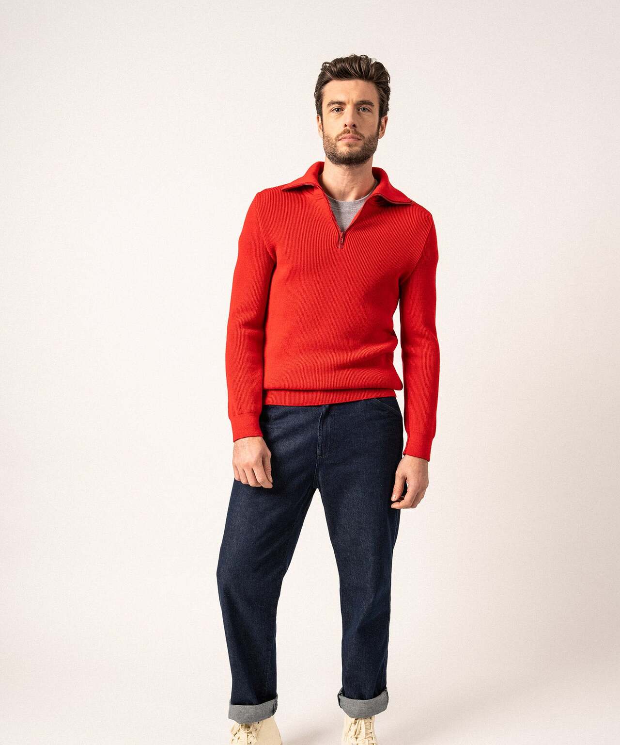 Saint James Skipper-Trikot Cotentin | Rot