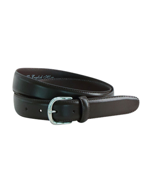 Leren Riem zilveren streep | Bruin