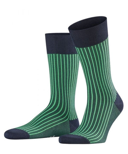 Oxford-Socken für Herren mit Neonstreifen | Blau