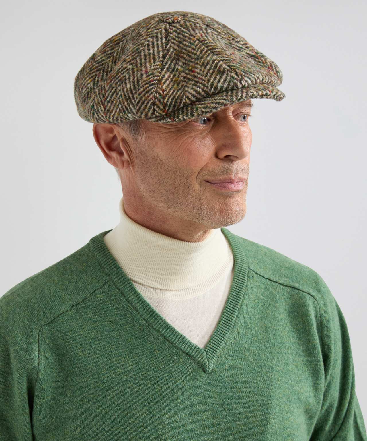 Stetson Hatteras Fischgrätmuster WV | Oliv/Beige
