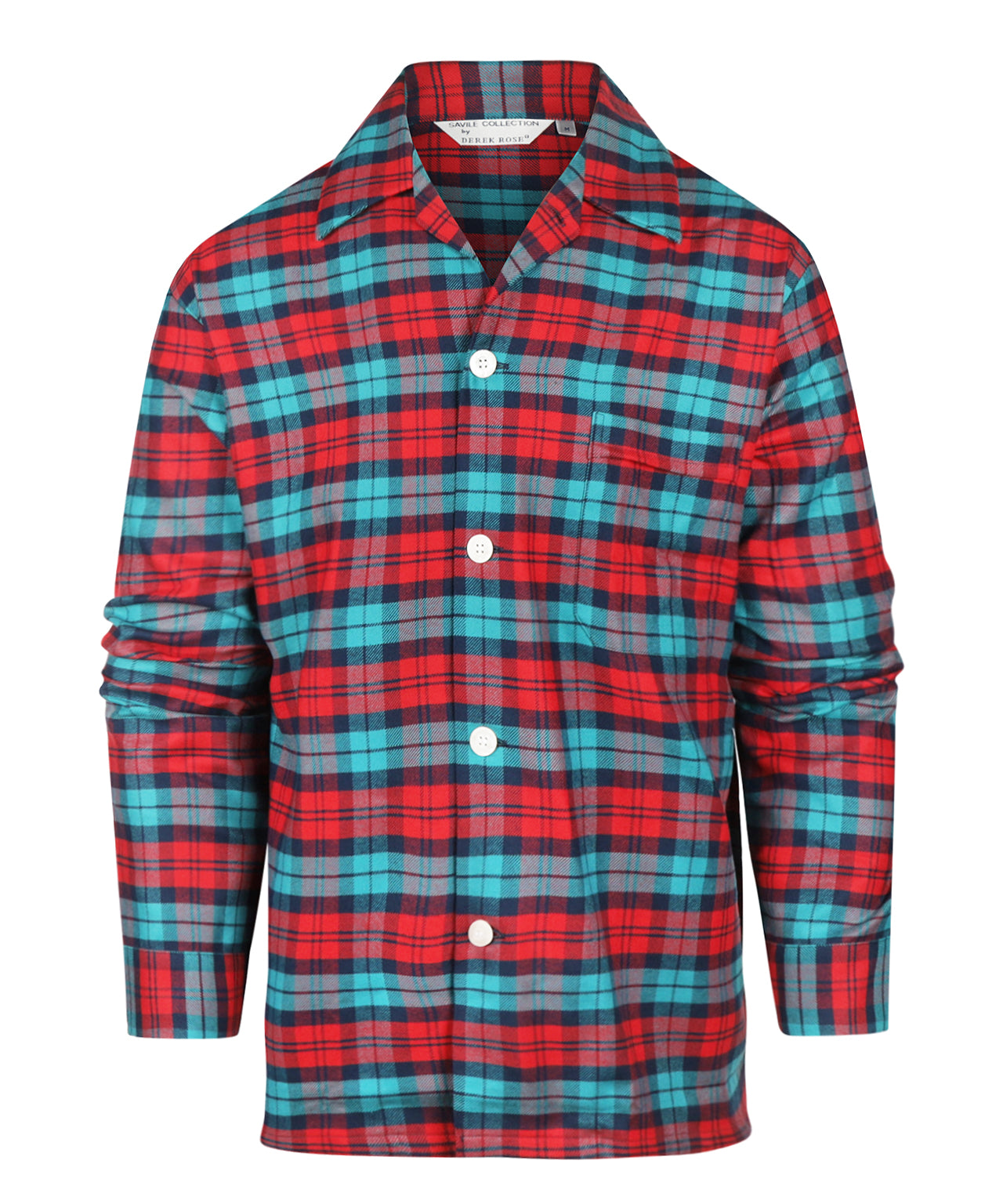 Derek Rose Pyjama | Aqua Red check