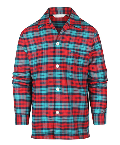 Derek Rose Pyjama | Aqua Red check