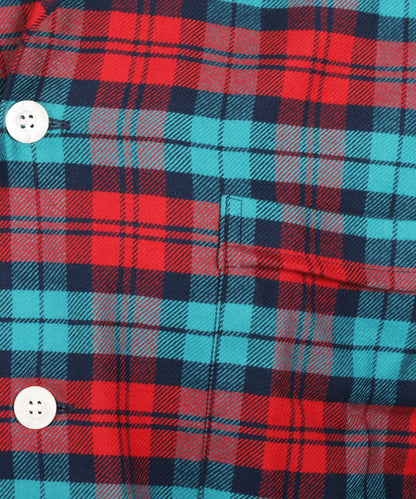 Derek Rose Pyjama | Aqua Red check