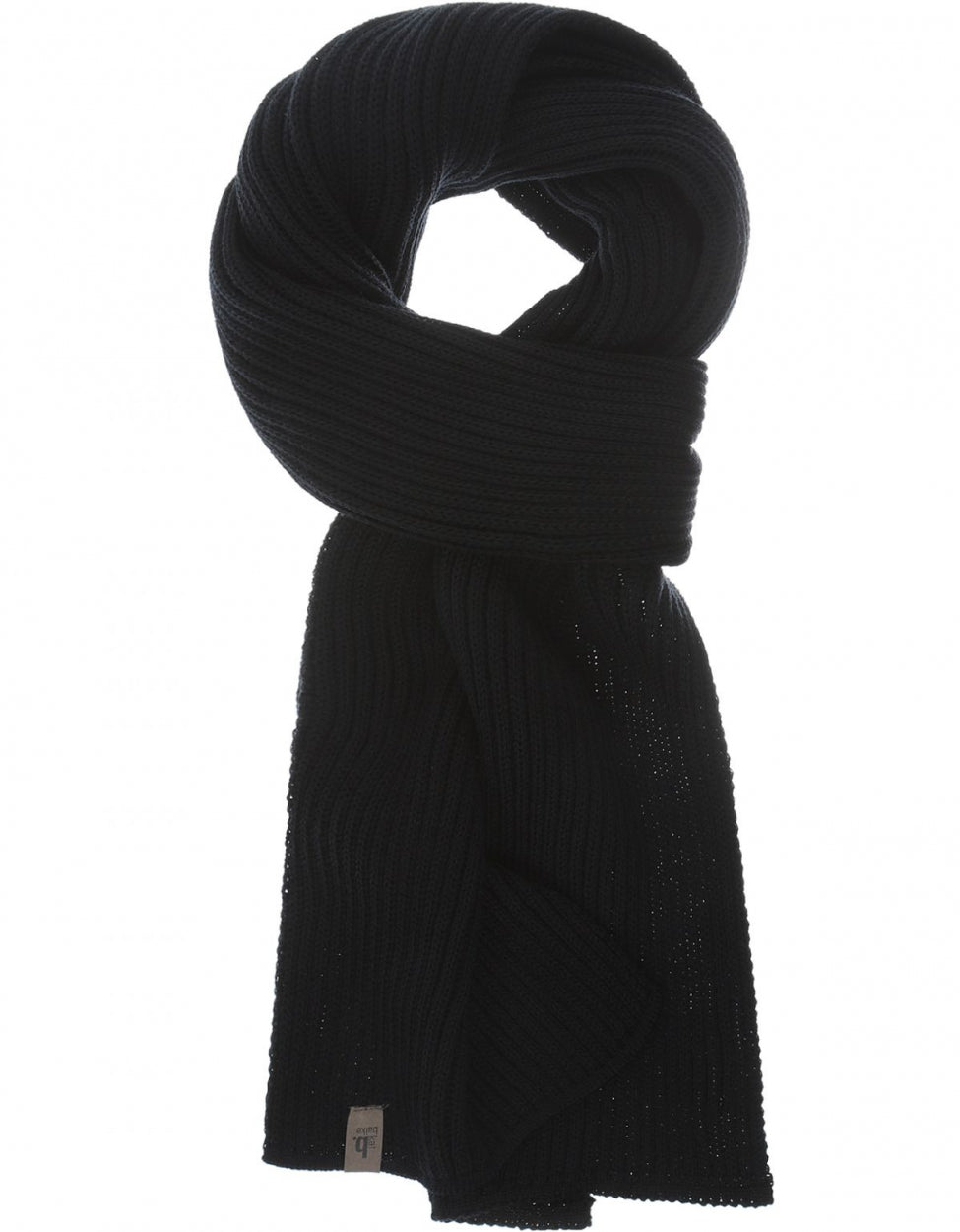 Gestrickter Wollschal | Schwarz