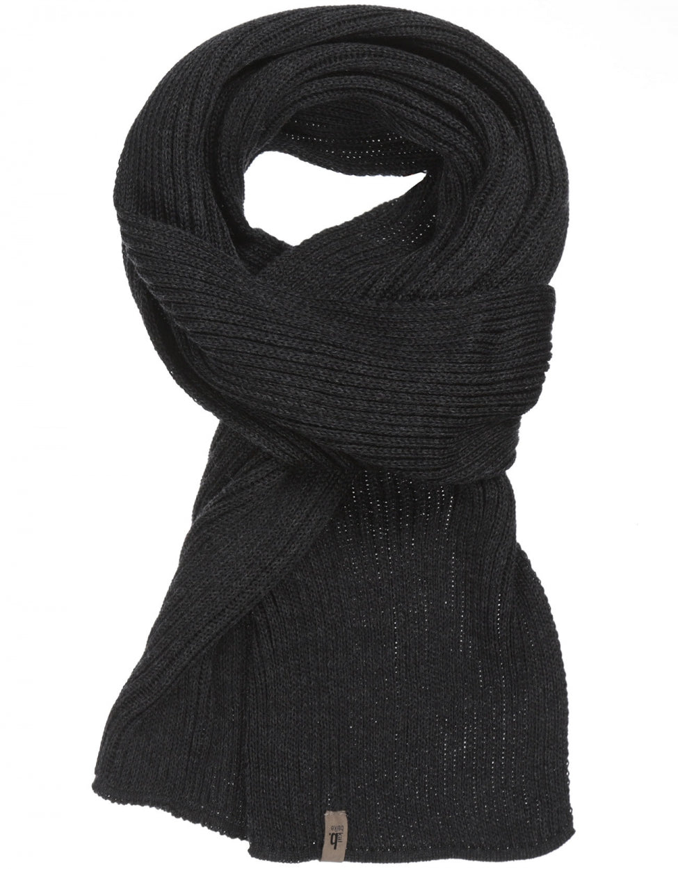 Strickschal aus Wolle | Anthrazit