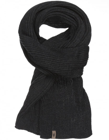Strickschal aus Wolle | Anthrazit