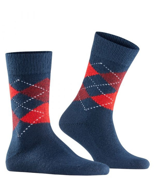 Preston Heren Sokken | Blue/Red diamond check