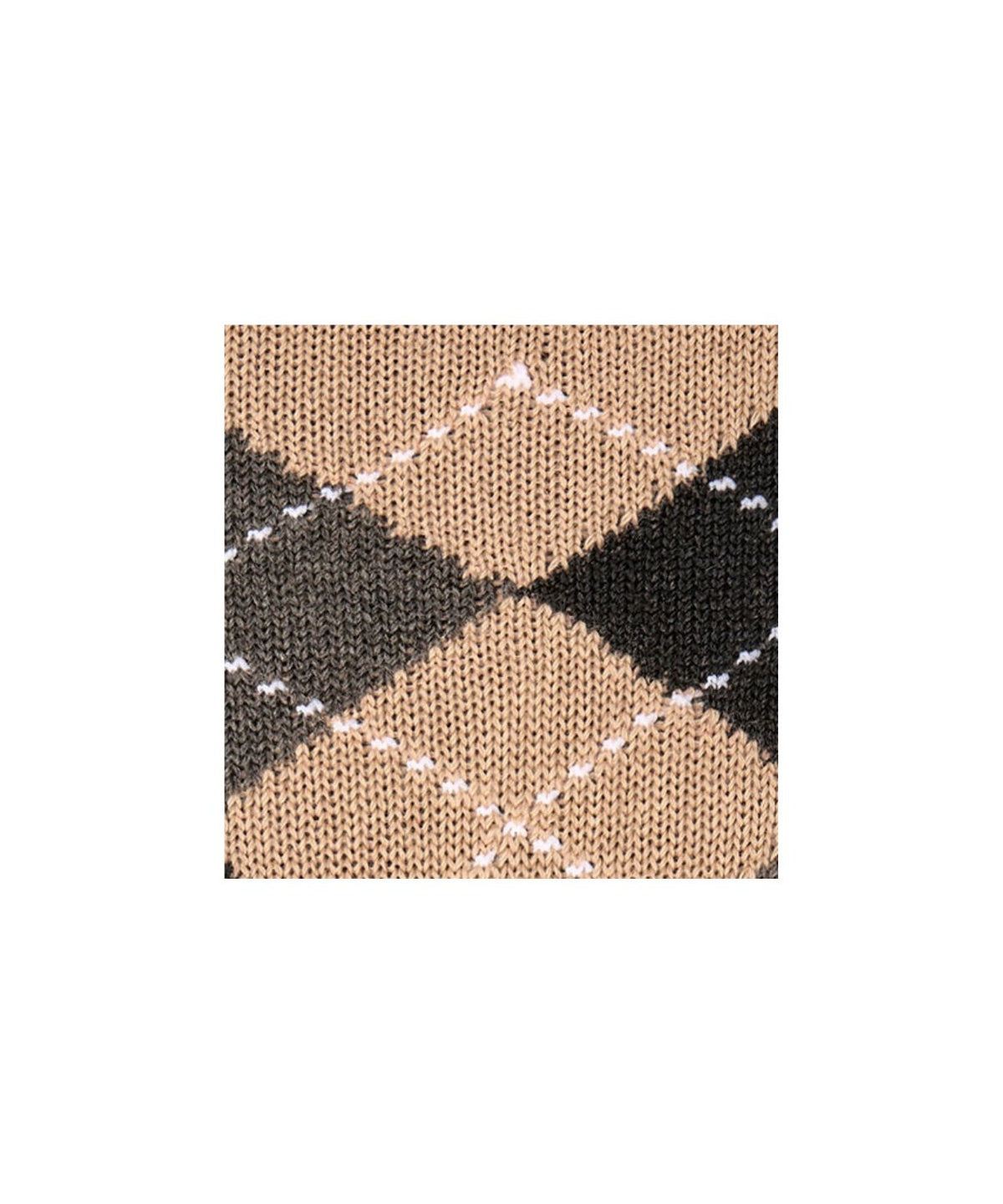Preston Heren Sokken | Camel Navy Dark Green Diamond Check