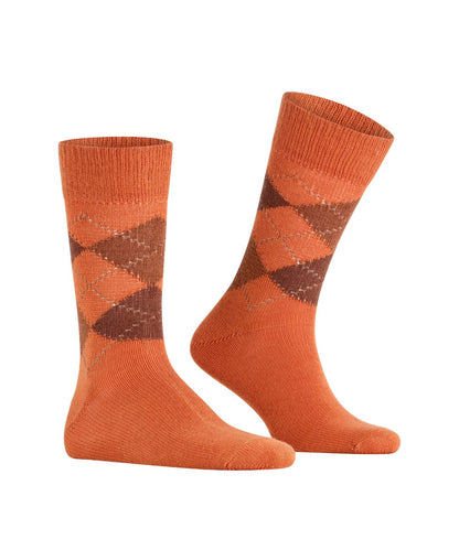 Preston Heren Sokken | Tangerine diamond check
