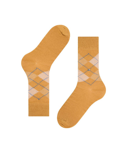 Preston Heren Sokken | Amber Yellow Diamond Check