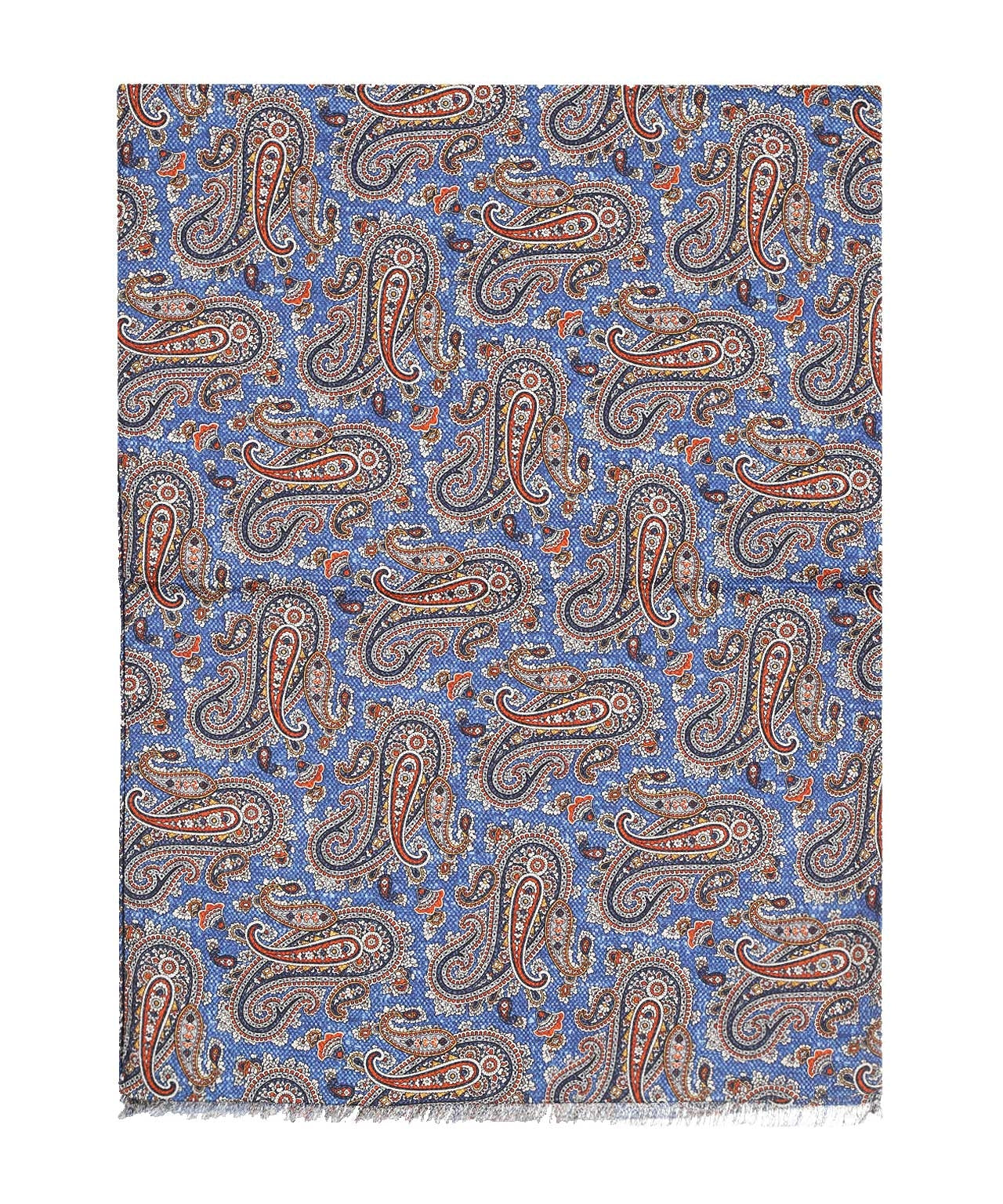 Doppelter Seidenschal | Blau