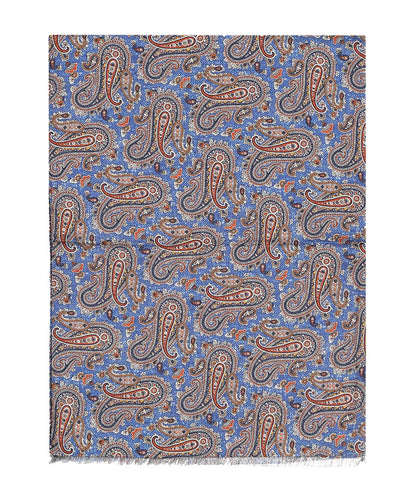 Doppelter Seidenschal | Blau