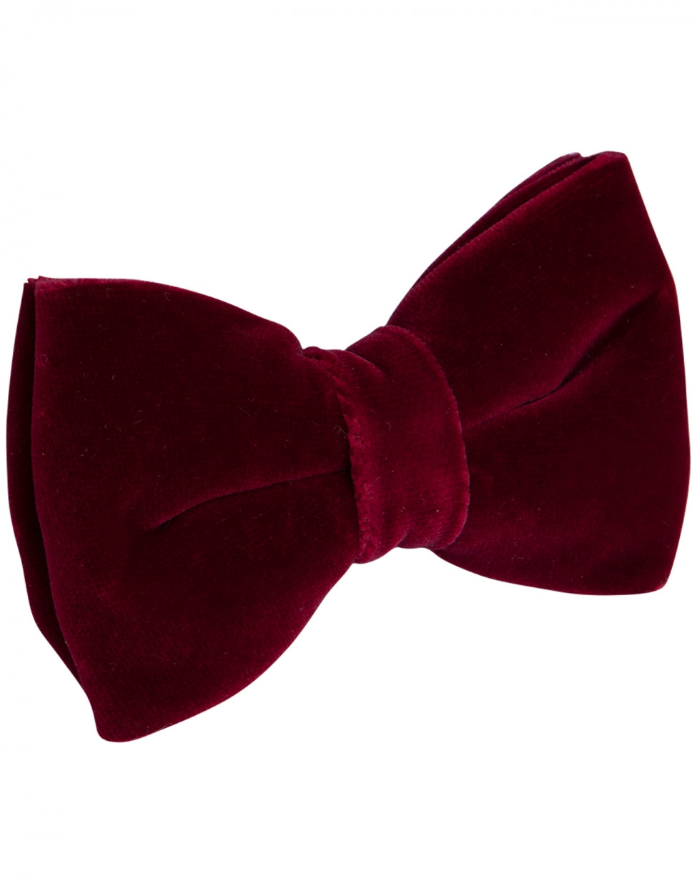 Velvet velour bowtie | Bordeaux Red