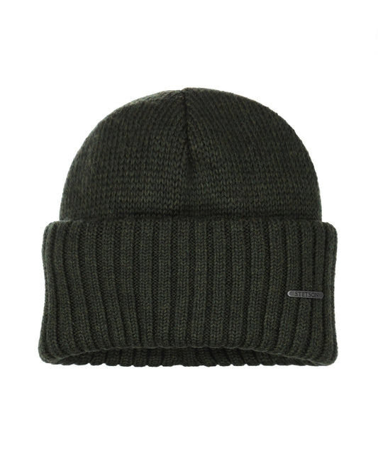 Beanie Merino | Mos Groen