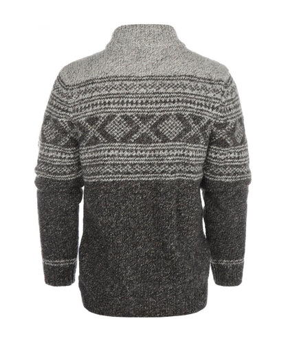 Fisherman High Zip Sweater | Grey