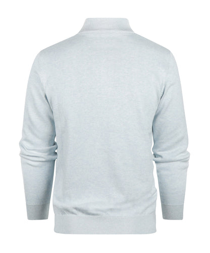 Barbour Baumwollpullover mit halbem Reißverschluss | Blau