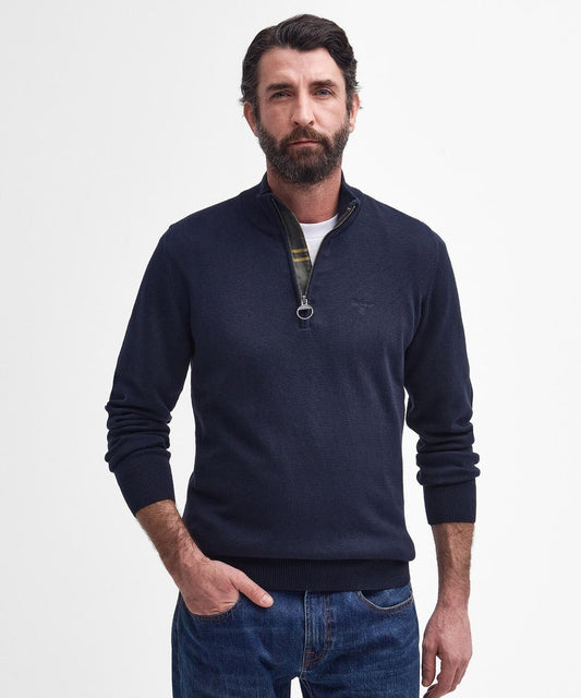 Cotton Half Zip | Navy