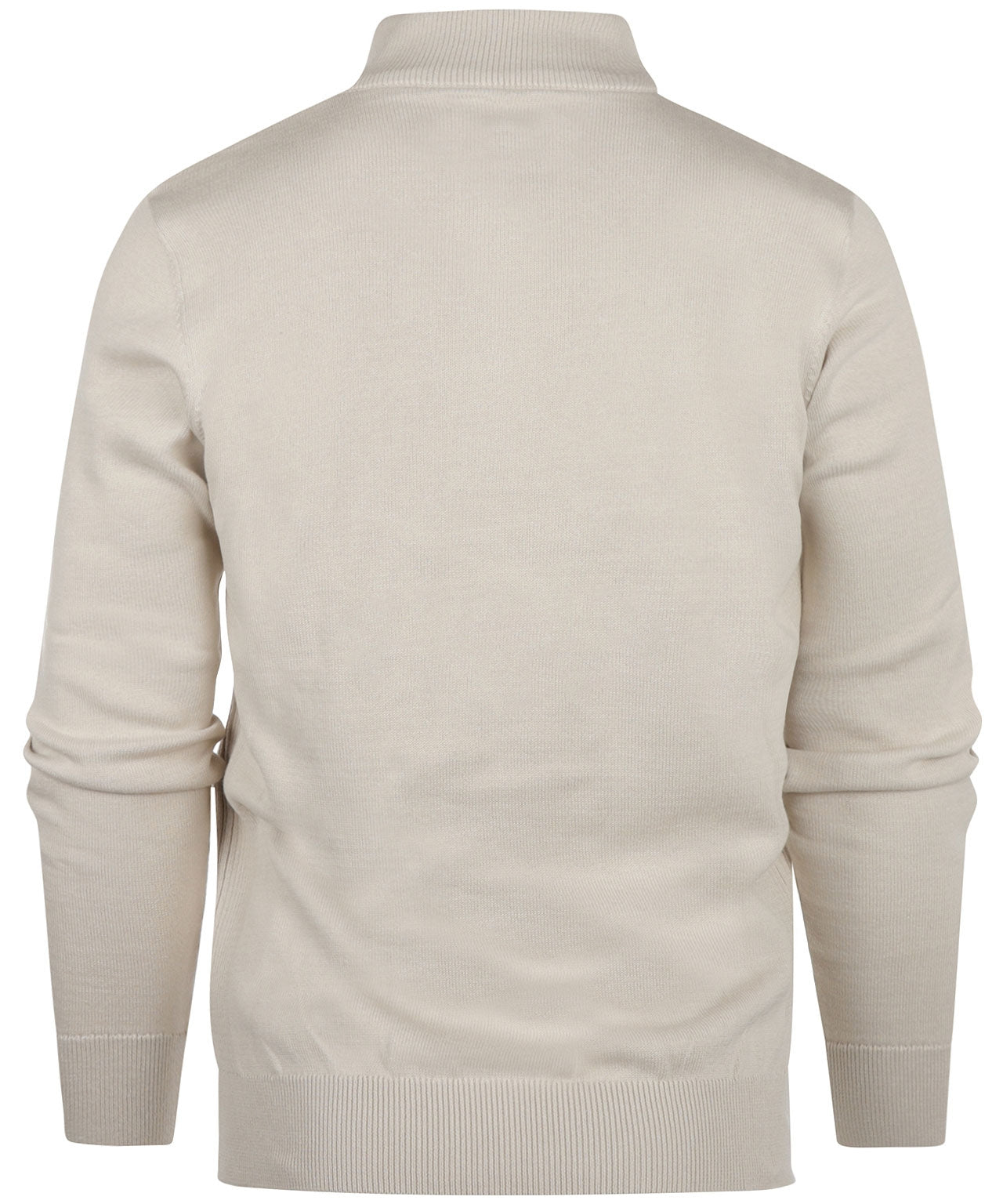 Barbour Baumwollpullover mit halbem Reißverschluss | Beige