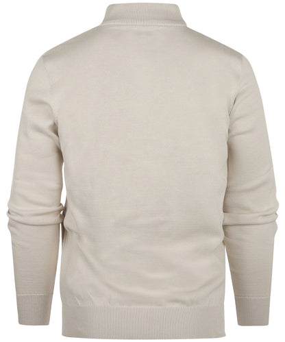 Barbour Baumwollpullover mit halbem Reißverschluss | Beige