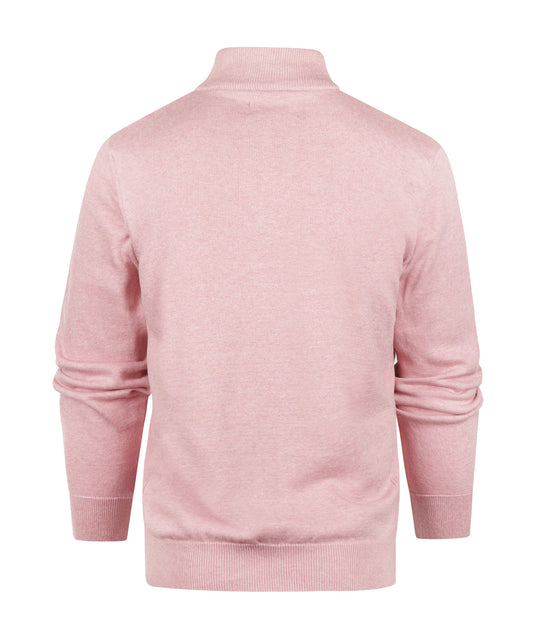 Cotton Half Zip | Pink