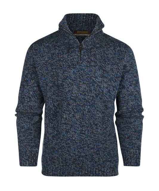 Half Zip Pullover | Nachtblauw melange