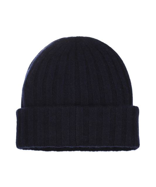 Beanie Cashmere | Navy gun Metal