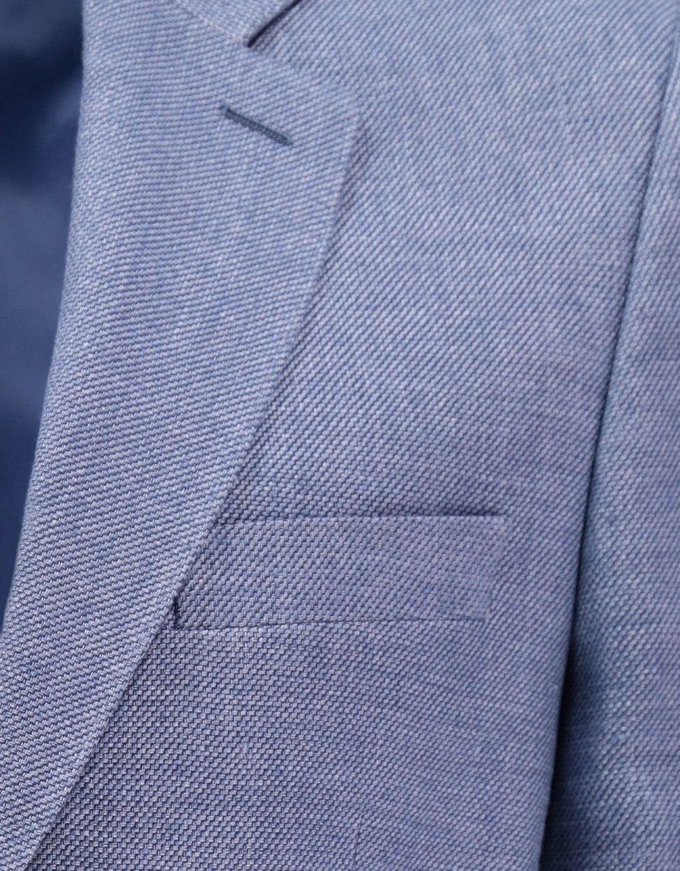 Blazer aus Leinen-Woll-Mischgewebe | Blau