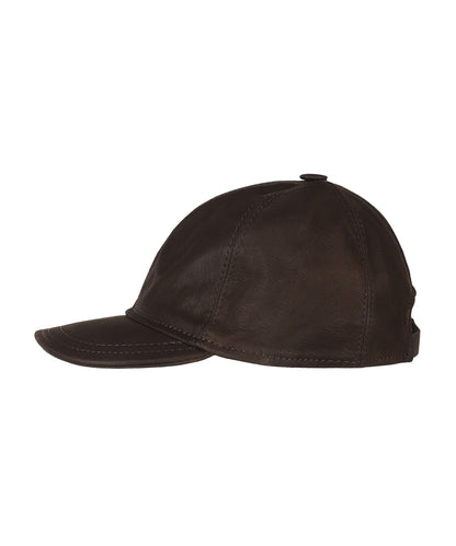 Baseballkappe aus Leder | Braun
