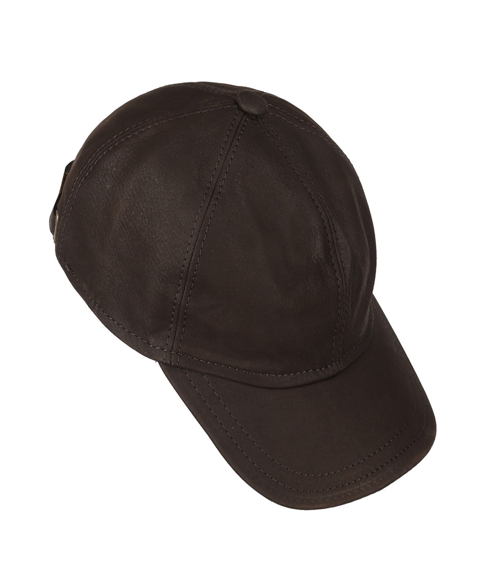 Baseballkappe aus Leder | Braun