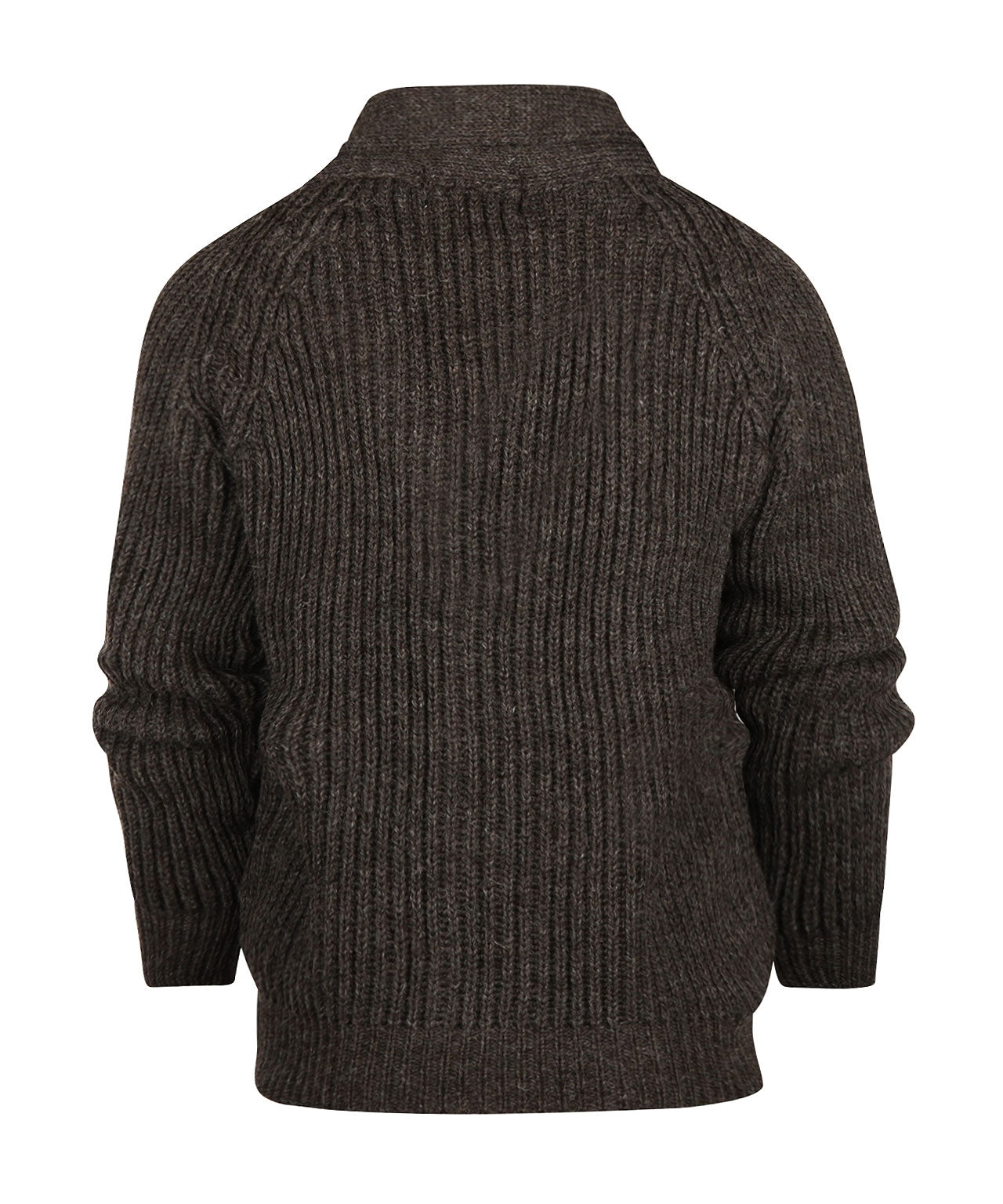 Swaledale-Knopfstrickjacke | Braun