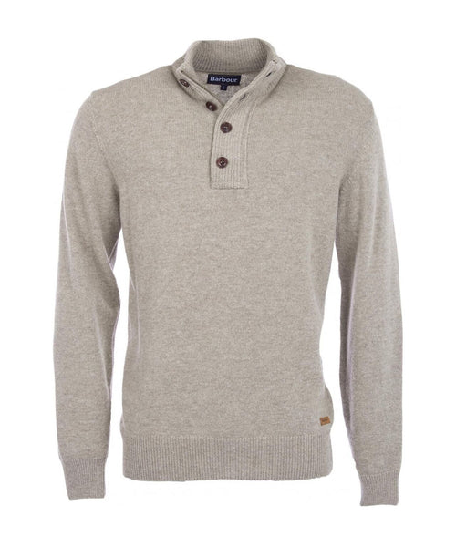 Pullover met rits en knoopsluiting | Bruin