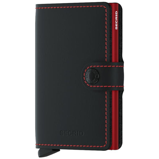 Miniwallet | Mat zwart/rood