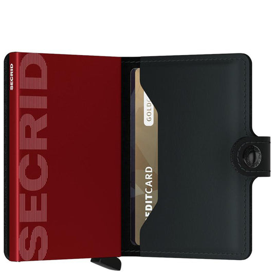 Miniwallet | Mat zwart/rood