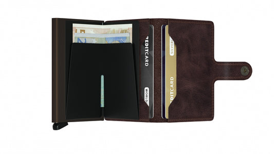 Miniwallet | Chocoladebruin melange