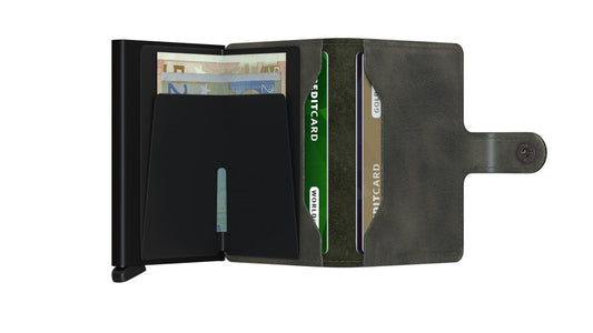 Miniwallet | Olijfgroen melange