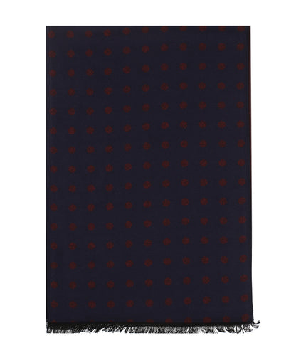 Viscose Scarf with classic Print | Blue