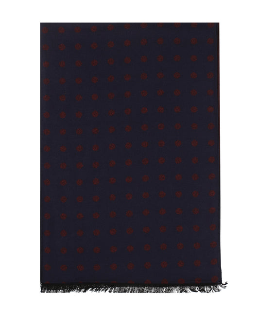 Sjaal Viscose | Navy Bordeaux Stip