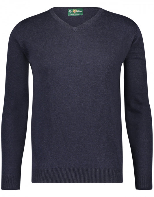 V-Hals Cotton/Cashmere | Navy