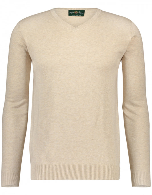 V-Hals Cotton/Cashmere | Zand