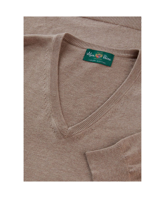 V-Hals Cotton/Cashmere | Coffee