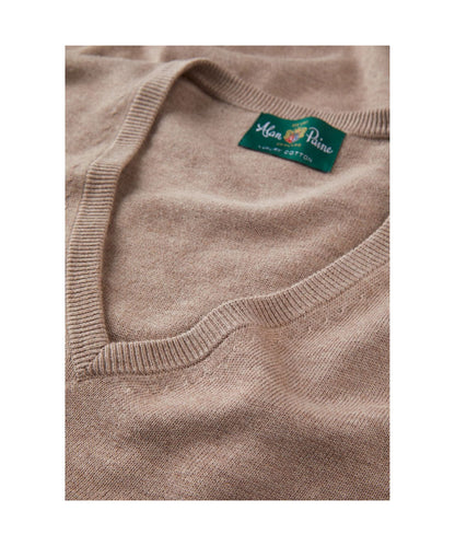 V-Hals Cotton/Cashmere | Coffee