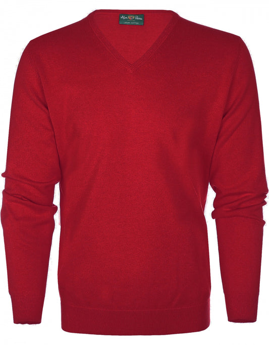 V-Hals Cotton/Cashmere | Rood