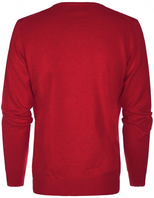 V-Hals Cotton/Cashmere | Rood