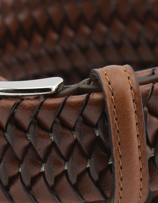 Riem Elastiek Leer | Cognac