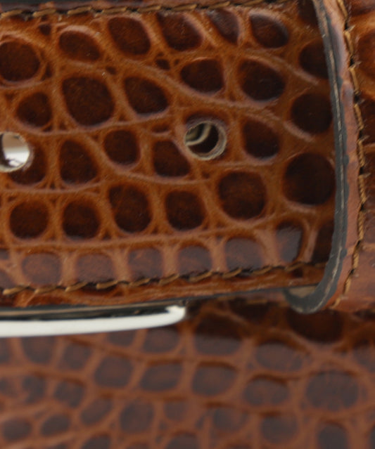 Riem Croco print | Cognac