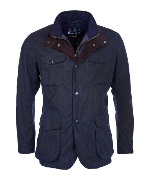 Barbour Wax jacket Ogston | Navy Blauw