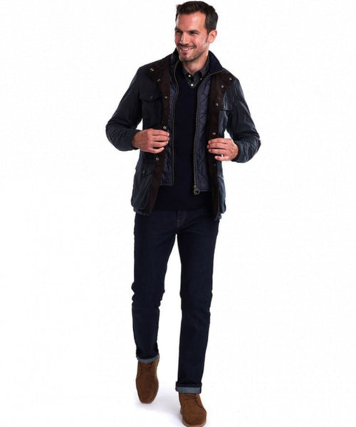 Barbour Wax jacket Ogston | Navy Blauw